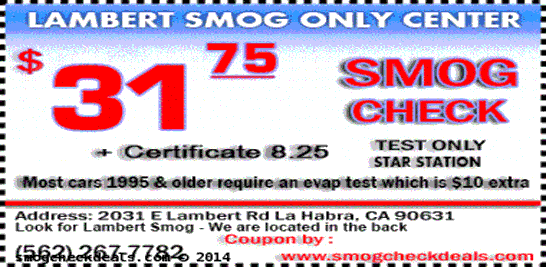 Smog Check Coupon